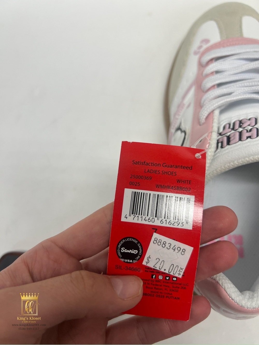 Hello Kitty Pink & White Low Top Sneakers - Picture 5 of 9